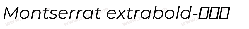 Montserrat extrabold字体转换